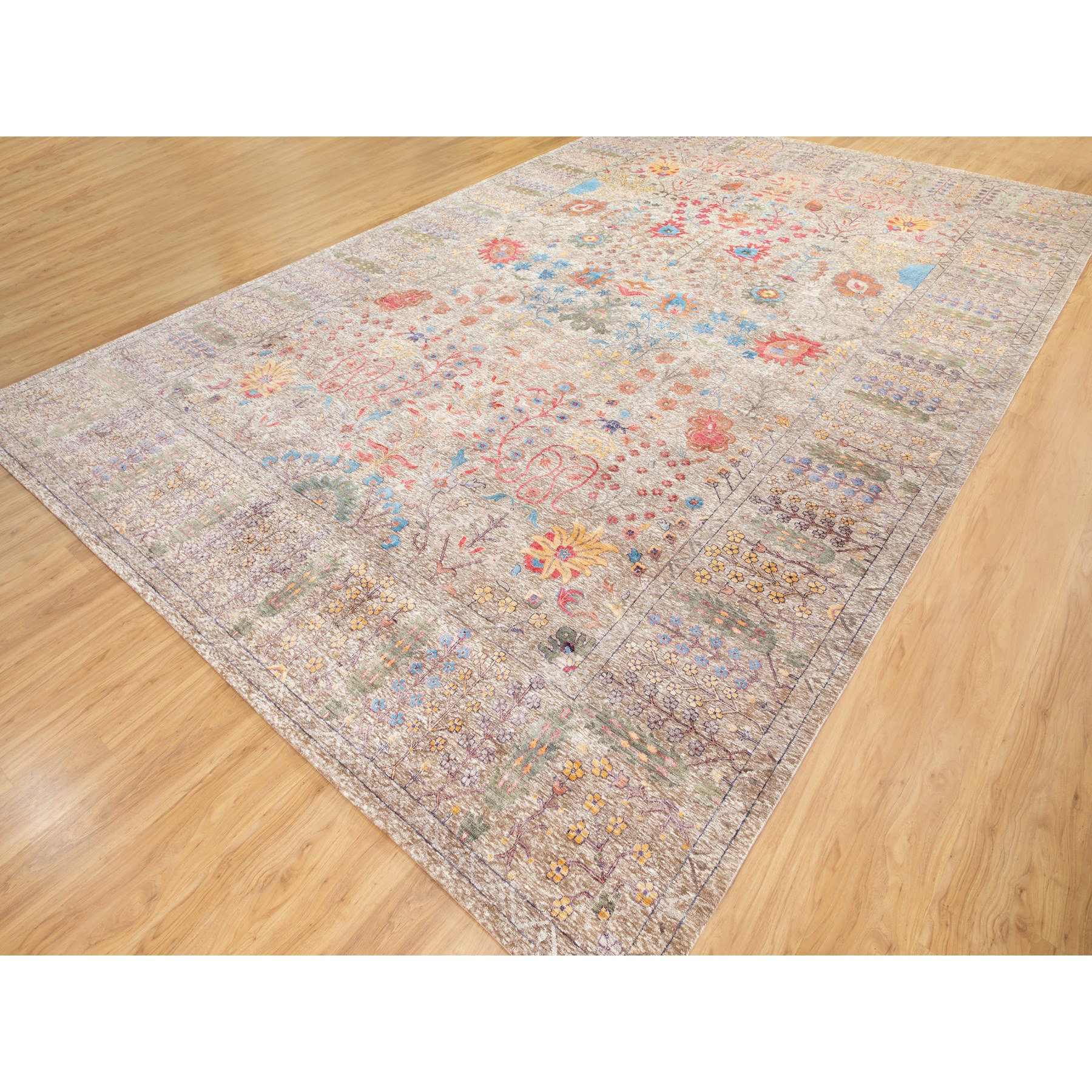 180x133 Rug Oriental Rug Galaxy One-of-a-Kind Hand-Knotted 12' x 18' Area Rug in ...