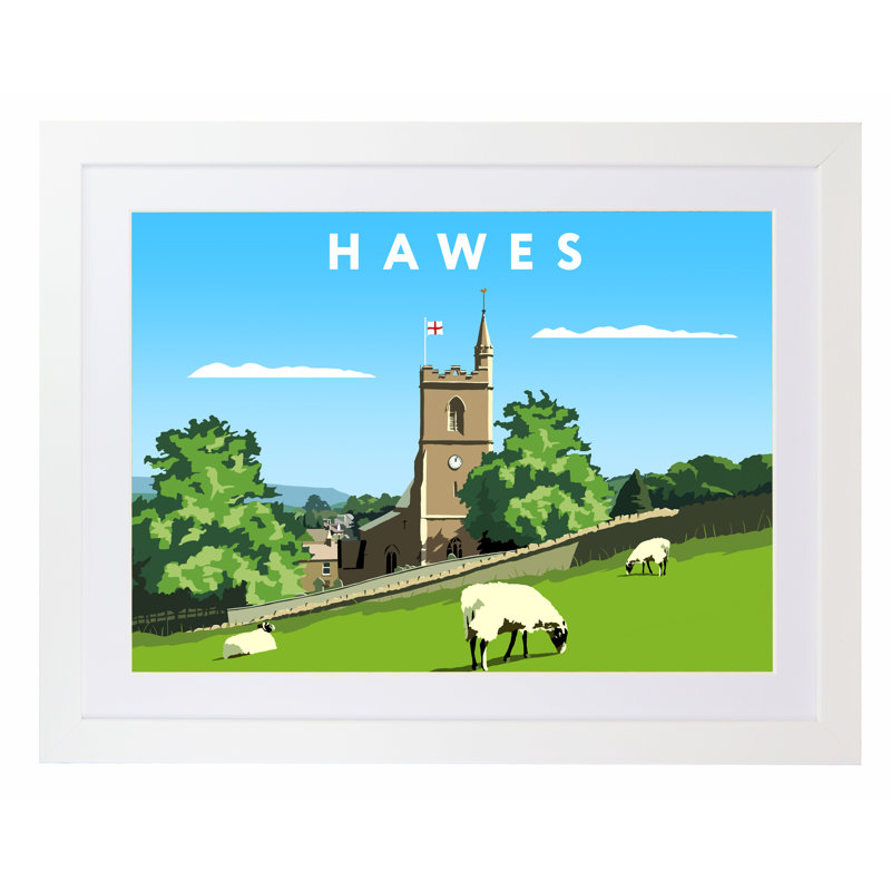 Hawes 2 by Richard O'Neil - Print, White Wood Frame, 33.5 cm H x 43.5 cm W x 2.2 cm D