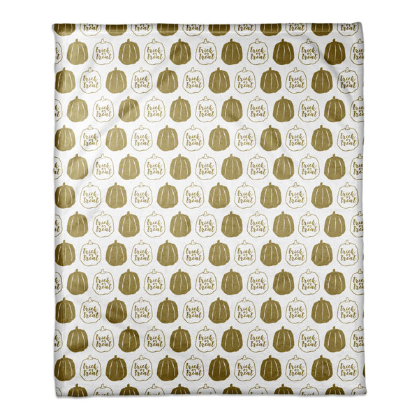 Designs Direct Creative Group Gold Pumpkins Woven Throw Blanket ...