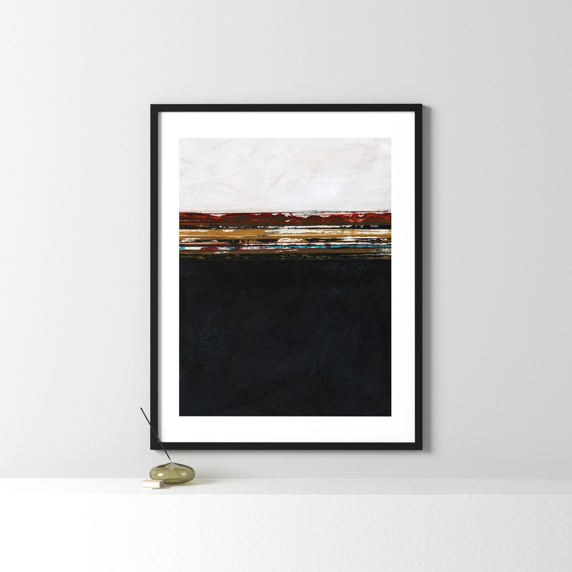 A Sense Of Space I by Jodi Fuchs, 42.12" H x 33.12" W x 0.88" D, Black Framed Paper