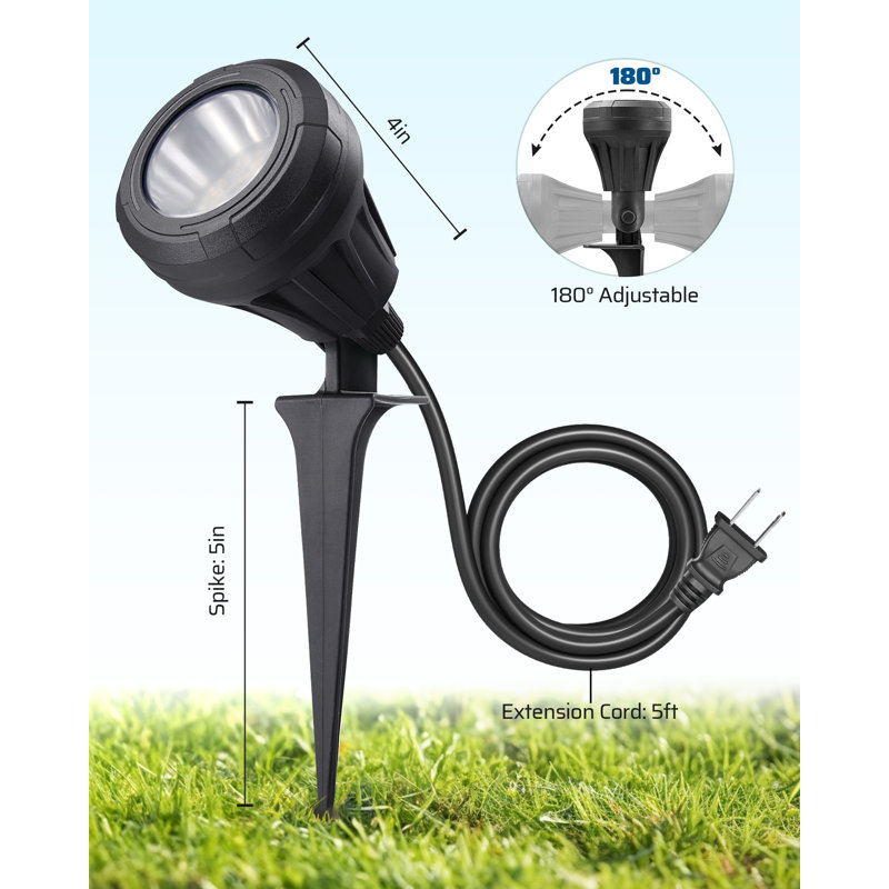 Waterproof Landscape Light For Yard With 3 Extra Lenses (red Green Yellow)