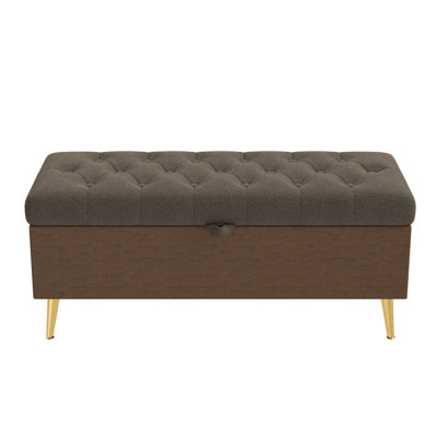 Modern Storage Ottoman Bench Upholstered Bedroom Bench Entryway Storage Ottoman Tufted Ottoman Bench for Living Room