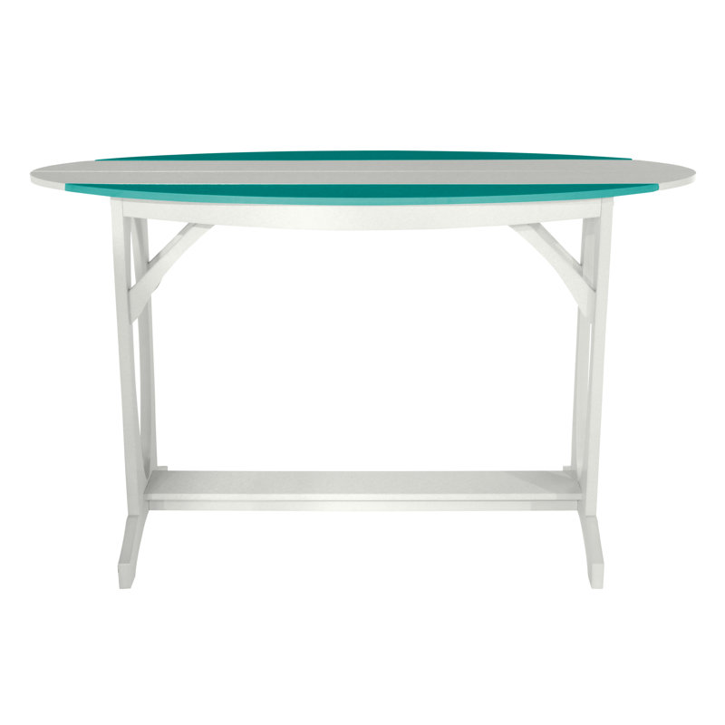 Table à hauteur de bar Shoreline, Bleu mer / blanc