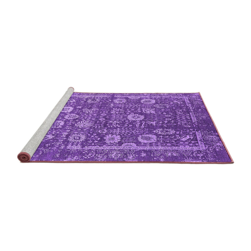 Tapis mauve Mid-Century 2598, Carré 7 pi