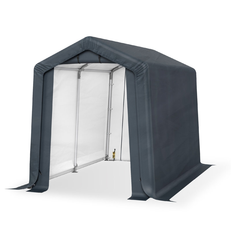 Galvanized Steel Storage Canopy, 84" H x 72" W x 120" D