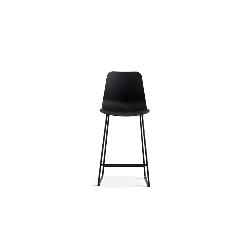 Briyan Counter Stool with Metal Frame, Black