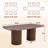 78.7" Large Farmhouse Kitchen Dinner Table With Double Cylindrical Pedestal-1661287851