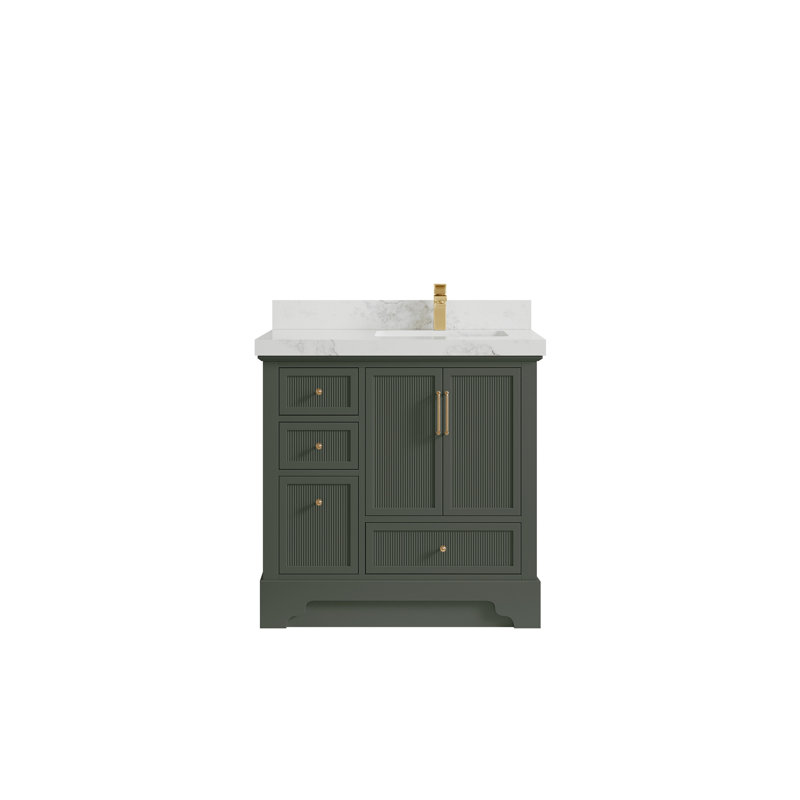 Alys 36'' Single Bathroom Vanity with Quartz Top