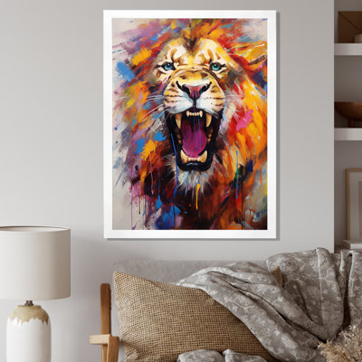 Abstract Roar Lion - Lion Wall Art