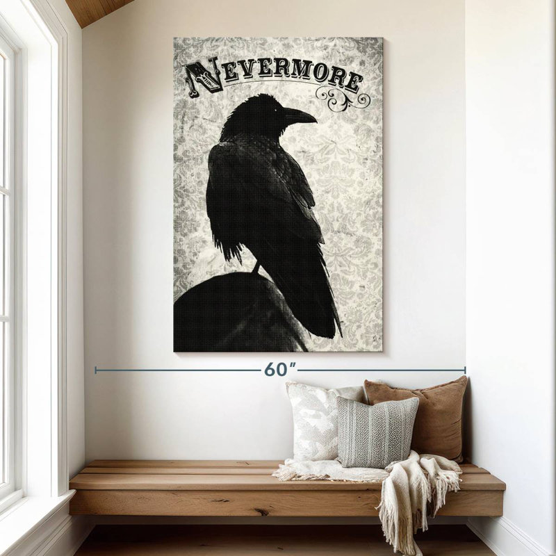 Brampt Nevermore Crow, 51" H x 34" W