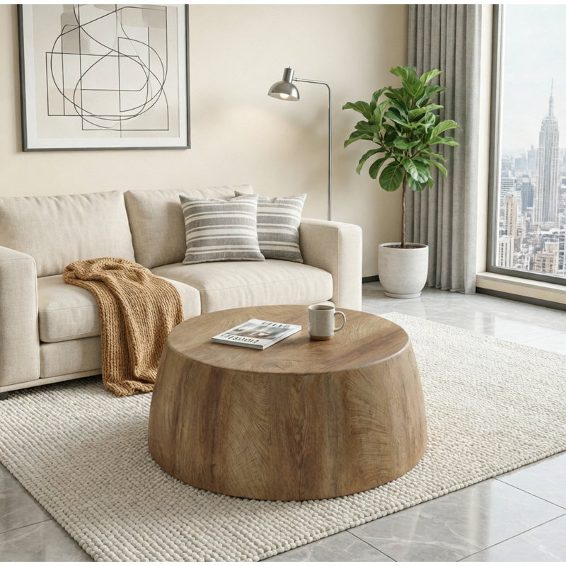Table basse 29,53 po, 29.53", Bois naturel