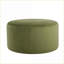 Repose-pieds, rond en velours moderne, l 30 po x H 16 po, vert olive - repose-pieds, siège, table d'appoint | Vert olive | Velours