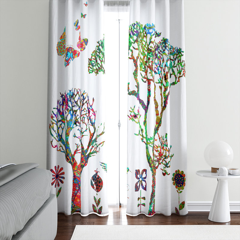 Colne Semi Sheer Curtain Pair, 20" W x 61" L