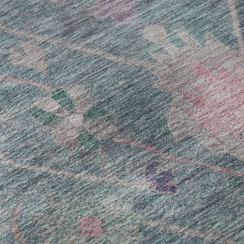 Tapis de qualité supérieure lavable à la machine Mayfield Global, Vert, 9 pi x 12 pi