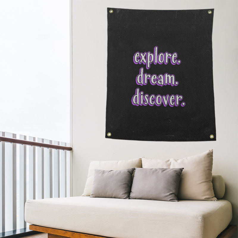Tapisserie tableau noir en polyester discover rêve, H 80 po x l 59 po, Mauve
