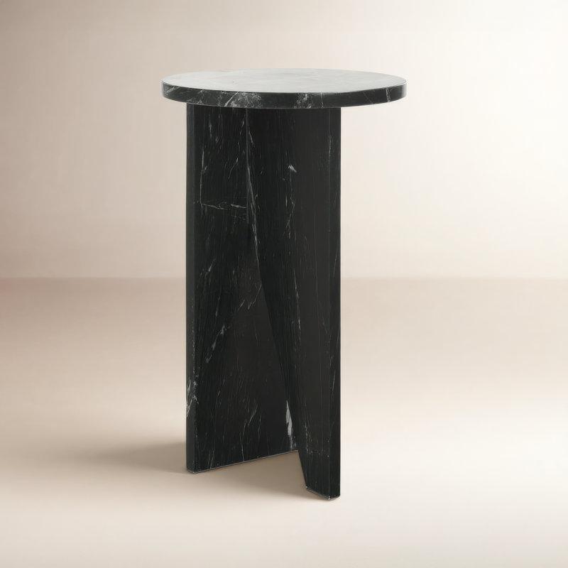 Table à boisson en marbre Fairfax, Noir