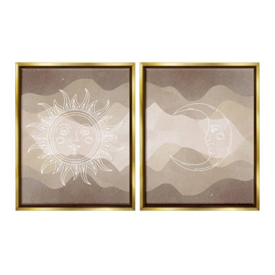 "Astral Boho Sun and Moon" par Lil 'Rue 2 - Pièces sur toile