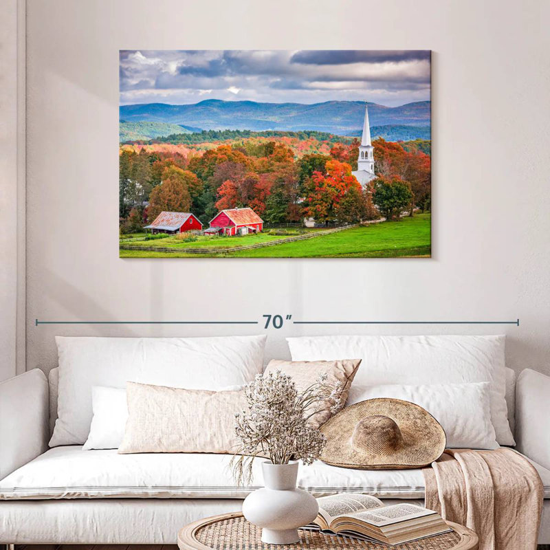 Alvord magnifique Peacham en automne, H 30 po x l 45 po