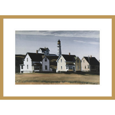 «Lighthouse Hill Cape Elizabeth Maine» par Edward Hopper, impression giclée sur cadre