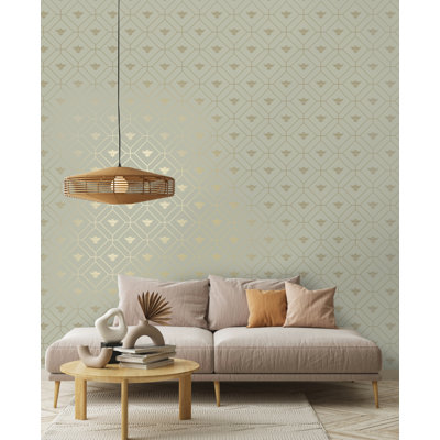 Caddo 53cm x 10.5cm Metallic Wallpaper Roll