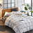 Grid Comforter Set Plaid Bedding Set 1 Checkered Comforter with Pillowcases-114984127-114984126