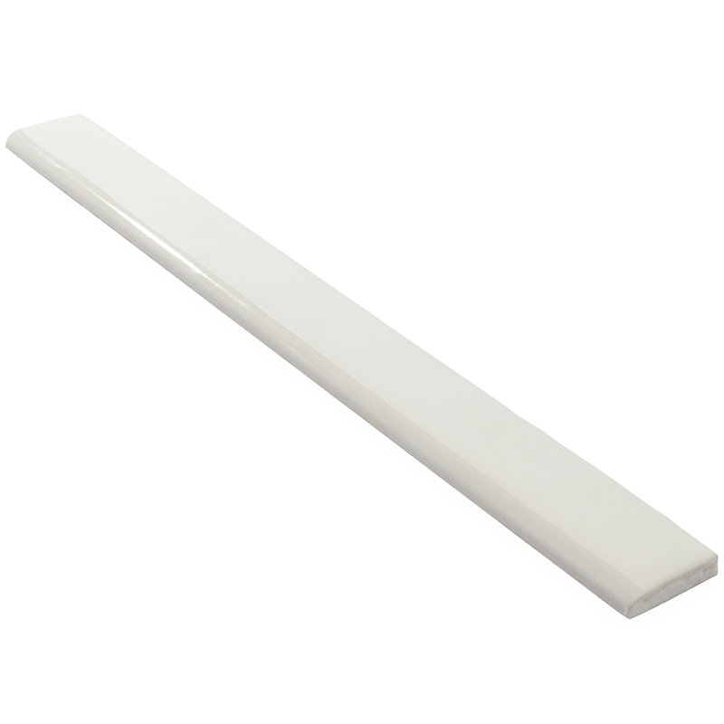 Nantucket 20" x 2" Ceramic Bullnose Tile Trim, Cloud