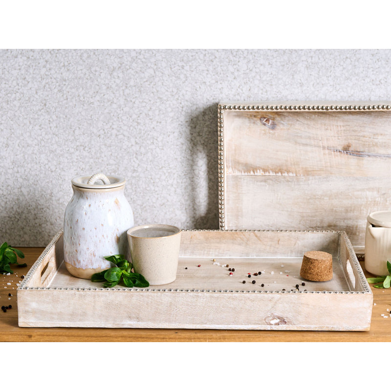 Solid Wood Tray - Set of 2