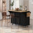 Drop-Leaf Kitchen Cart - 5-Wheel Rolling Kitchen Island with 3 Drawers, Cabinet Door Internal Storage Racks & Storage Cabinet for Dining Room-201775437