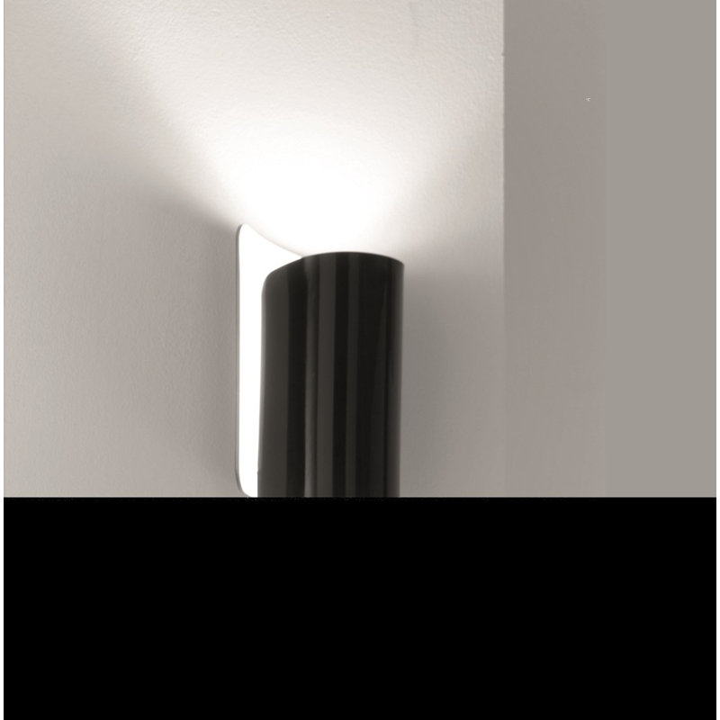 Papiro Glass Novelty Lamp, Black, White