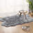 Gray Novelty Faux Sheepskin Fur Shag Area Rug-1185064365