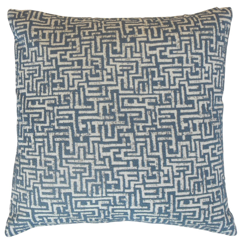 Coussin Zeref, Hauteur (24 po) x largeur (24 po), Turquoise