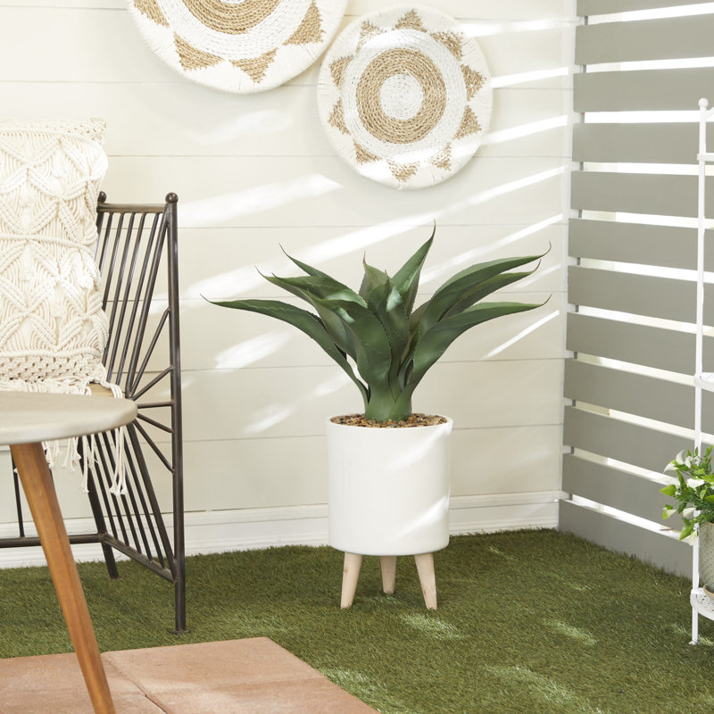 Agave artificielle 17 po en pot