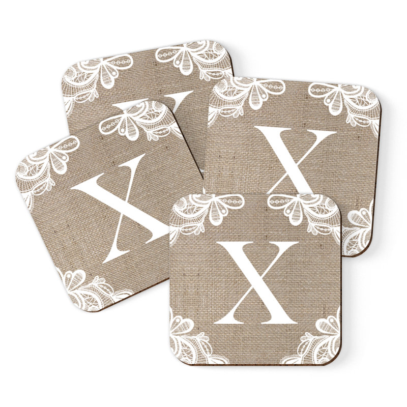 Sous-verres Café à monogramme, X