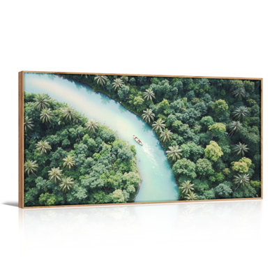 Ensemble de 1 tableau sur toile « Rivière tropicale »
