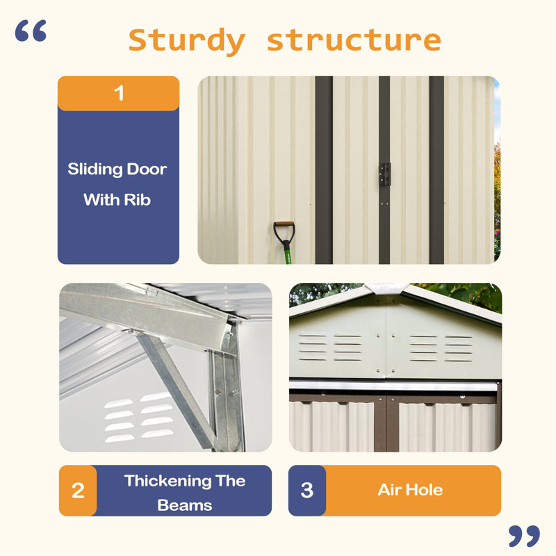Outdoor Storage Garden Shed 5FTx3FT Apex Roof