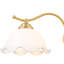 Éclairage pour meuble-lavabo de salle de bain 2 lumières or 22,44 po avec abat-jour en verre fleur festonné, applique murale rétro française pour couloir de chambre à coucher miroir, répertorié ETL