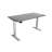 Skyscraper Electric Height Adjustable Standing Desk, Dual Motor and Digital Control with Memory, 60x24, Charcoal Strand Top with Brushed Silver Frame-843439811