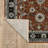 Edgette Bordered Oriental Rust/ Grey Area Rug-548149603