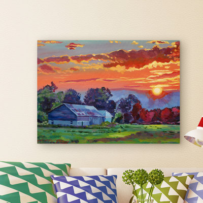 " The Sun Sets Over The Hill " by David Lloyd Glover