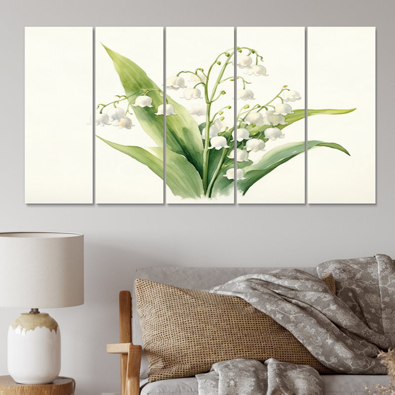 Green Lily Serenade - ensemble de décoration murale floral en métal