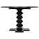 Zig-Zag Mahogany Round Solid Wood Dining Table
