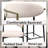 Jaramillo 36" Upholstered Counter Height Chair in Beige and Black (Set of 2)