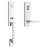 Seattle Handleset with Square Lever in Polished Chrome