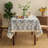 Blue Floral Rectangular Tablecloth-129115099