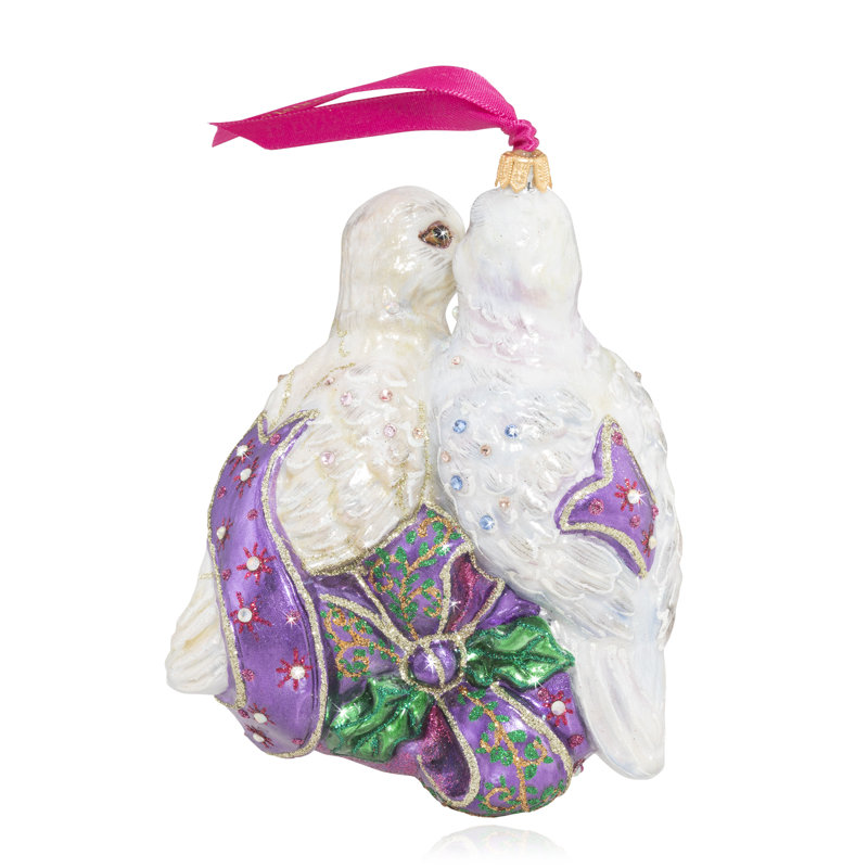 5.75'' Handmade Glass Animals Holiday Shaped Ornament