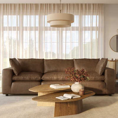 Hadleigh Brown Leather Modular Sofa
