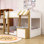 Lit superposé simple en bois avec bureau, rangement et station de charge USB