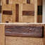 Paravent 3 panneaux en bois massif brun-688599360