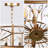 6-Light Dimmable Lantern Drum Crystal Chandelier