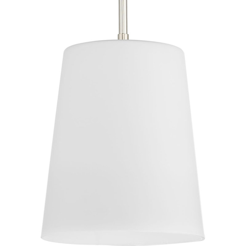 Luminaire suspendu cylindrique à 1 lumière Rozenn, H 14,37 po x l 9 po x P 9 po, Nickel poli